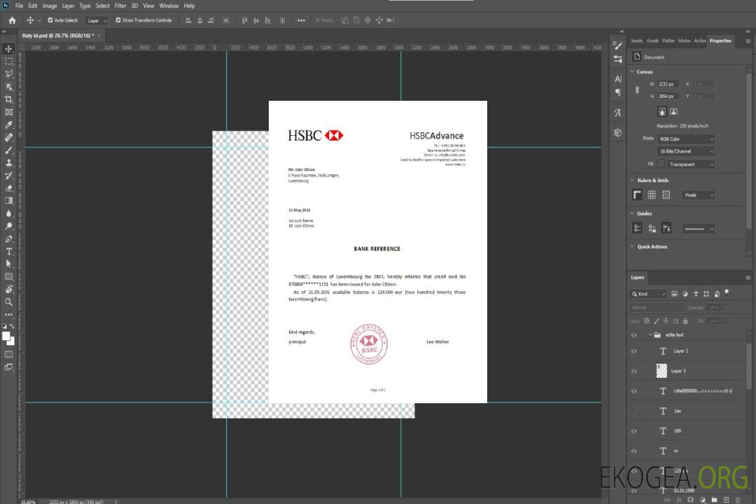 Luxembourg , HSBC , référence template